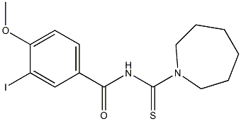 N-(1-azepanylcarbonothioyl)-3-iodo-4-methoxybenzamide Structure