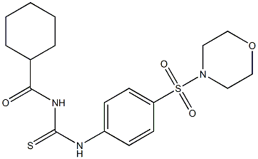 N-({[4-(4-morpholinylsulfonyl)phenyl]amino}carbonothioyl)cyclohexanecarboxamide Structure