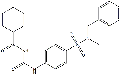 N-{[(4-{[benzyl(methyl)amino]sulfonyl}phenyl)amino]carbonothioyl}cyclohexanecarboxamide Structure