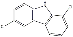 9H-Carbazole, 1,6-dichloro-,64389-47-5,结构式