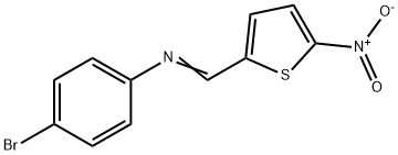 (4-bromophenyl)[(5-nitro-2-thienyl)methylene]amine Structure