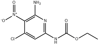 ethyl (6-amino-4-chloro-5-nitropyridin-2-yl)carbamate Struktur