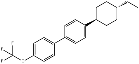 1,1'-Biphenyl, 4-(trans-4-ethylcyclohexyl)-4'-(trifluoromethoxy)- Struktur