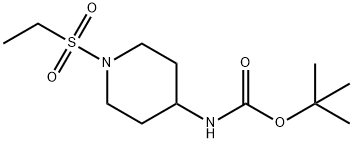 tert-Butyl N-[1-(ethanesulfonyl)piperidin-4-yl]carbamate Struktur