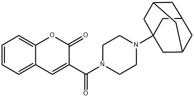 3-[4-(1-adamantyl)piperazine-1-carbonyl]chromen-2-one Struktur
