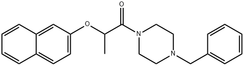 1-(4-benzylpiperazin-1-yl)-2-naphthalen-2-yloxypropan-1-one Structure