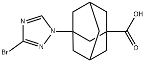 3-(3-Bromo-1H-1,2,4-triazol-1-yl)adamantane-1-carboxylic acid Structure