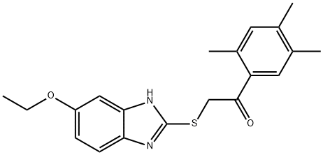 2-[(5-ethoxy-1H-benzimidazol-2-yl)sulfanyl]-1-(2,4,5-trimethylphenyl)ethanone Structure
