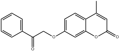 2H-1-Benzopyran-2-one, 4-methyl-7-(2-oxo-2-phenylethoxy)- Struktur