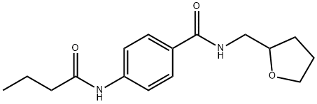 4-(butanoylamino)-N-(oxolan-2-ylmethyl)benzamide Struktur