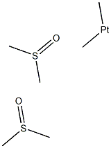 cis-Dimethylbis(sulfinylbis(methane)-S)platinum Struktur