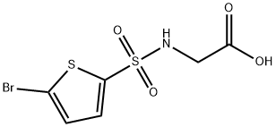 2-(5-bromothiophene-2-sulfonamido)acetic acid Struktur