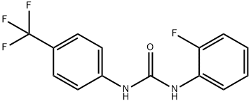 N-(2-fluorophenyl)-N-[4-(trifluoromethyl)phenyl]-Urea Struktur