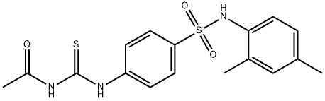 N-{[(4-{[(2,4-dimethylphenyl)amino]sulfonyl}phenyl)amino]carbonothioyl}acetamide Struktur