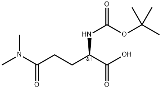 (R)-2-((叔丁氧基羰基)氨基)-5-(二甲基氨基)-5-氧代戊酸, 721927-50-0, 结构式