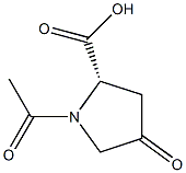 N-acetyl-4-oxo-L-proline Structure