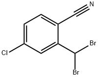 2-(二溴甲基)-4-氯苯腈, 77532-84-4, 结构式