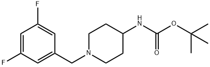 tert-Butyl 1-(3,5-difluorobenzyl)piperidin-4-ylcarbamate Structure