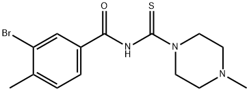 3-bromo-4-methyl-N-(4-methylpiperazine-1-carbothioyl)benzamide Structure