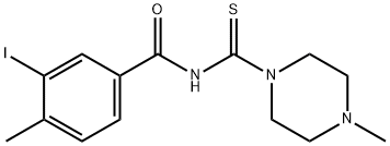 3-iodo-4-methyl-N-(4-methylpiperazine-1-carbothioyl)benzamide Struktur