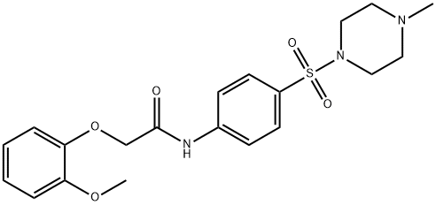 2-(2-methoxyphenoxy)-N-[4-(4-methylpiperazin-1-yl)sulfonylphenyl]acetamide Structure