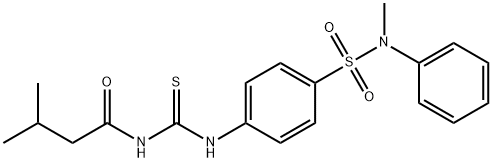 3-methyl-N-{[(4-{[methyl(phenyl)amino]sulfonyl}phenyl)amino]carbonothioyl}butanamide Structure