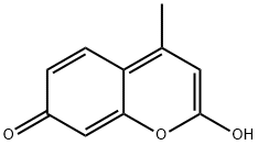 7H-1-Benzopyran-7-one, 2-hydroxy-4-methyl- Struktur