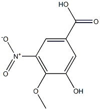 Benzoic acid, 3-hydroxy-4-methoxy-5-nitro- Struktur