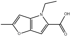 4-ethyl-2-methyl-4H-furo[3,2-b]pyrrole-5-carboxylic acid 结构式