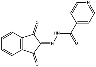 4-吡啶羧酸,2-(1,3-二氢-1,3-二氧-2H-茚-2-亚基)酰肼, 81253-04-5, 结构式