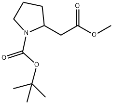 N-Boc-pyrrolidin-2-yl-acetic acid methyl ester Struktur
