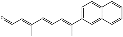 3-Methyl-7-naphthalen-2-yl-octa-2,4,6-trienal, 81455-08-5, 结构式