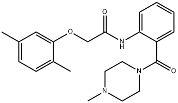 2-(2,5-dimethylphenoxy)-N-[2-(4-methylpiperazine-1-carbonyl)phenyl]acetamide Structure