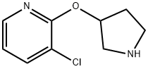 3-chloro-2-(pyrrolidin-3-yloxy)pyridine 化学構造式