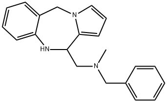N-苯甲基-1-(10,11-二氢-5H-苯并[E]吡咯并[1,2-A][1,4]重氮基庚英-11-基)-N-甲基甲胺, 81729-48-8, 结构式