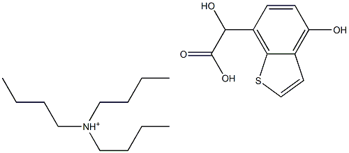 2-hydroxy-2-(4-hydroxy-1-benzothiophen-7-yl)acetate:tributylazanium 结构式