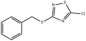 3-(benzylsulfanyl)-5-chloro-1,2,4-thiadiazole Struktur