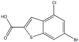 Benzo[b]thiophene-2-carboxylic acid, 6-bromo-4-chloro- Structure