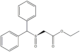 Acetic acid, [(R)-(diphenylmethyl)sulfinyl]-, ethyl ester Struktur