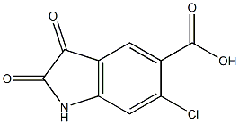 1H-Indole-5-carboxylic acid, 6-chloro-2,3-dihydro-2,3-dioxo- Struktur