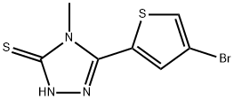 5-(4-溴噻吩-2-基)-4-甲基-4H-1,2,4-三唑-3-硫醇, 828274-88-0, 结构式