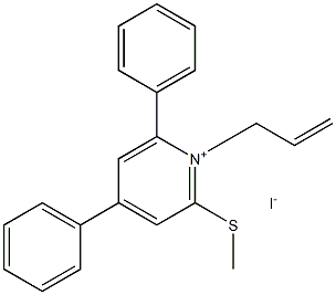 Pyridinium, 2-(methylthio)-4,6-diphenyl-1-(2-propenyl)-, iodide Structure