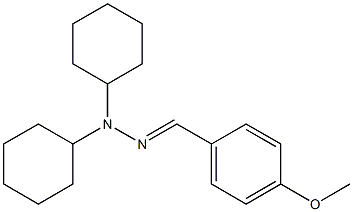 N,N-Dicyclohexyl-N-(4-methoxy-benzylidene)-hydrazine Structure