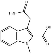 3-(2-amino-2-oxoethyl)-1-methyl-1H-indole-2-carboxylic acid 结构式