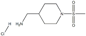 [1-(メチルスルホニル)ピペリジン-4-イル]メタンアミン塩酸塩  化学構造式