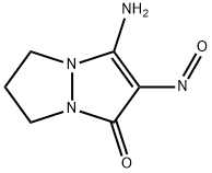 3-氨基-2-亚硝基-6,7-二氢-1H,5H-吡唑并[1,2-A]吡唑-1-酮, 857035-96-2, 结构式