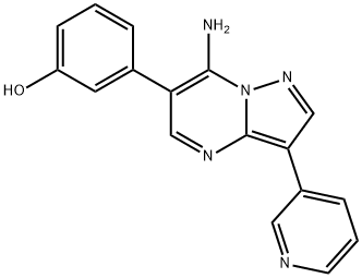 3-(7-amino-3-(pyridin-3-yl)pyrazolo[1,5-a]pyrimidin-6-yl)phenol Structure