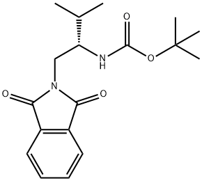 [(1S)-1-[(1,3-dihydro-1,3-dioxo-2H-isoindol-2-yl)methyl]-2-methylpropyl]carbamic acid 1,1-dimethylethyl ester Structure