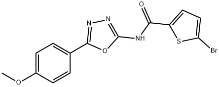 5-bromo-N-(5-(4-methoxyphenyl)-1,3,4-oxadiazol-2-yl)thiophene-2-carboxamide Structure