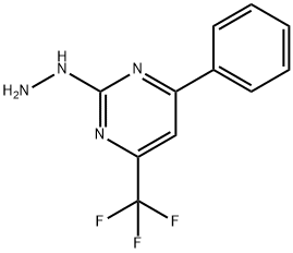 2-hydrazino-4-phenyl-6-(trifluoromethyl)pyrimidine Structure